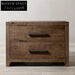 Luxury Minimalist Oak Wood Bedside Nightstand with Convenient Storage Drawers