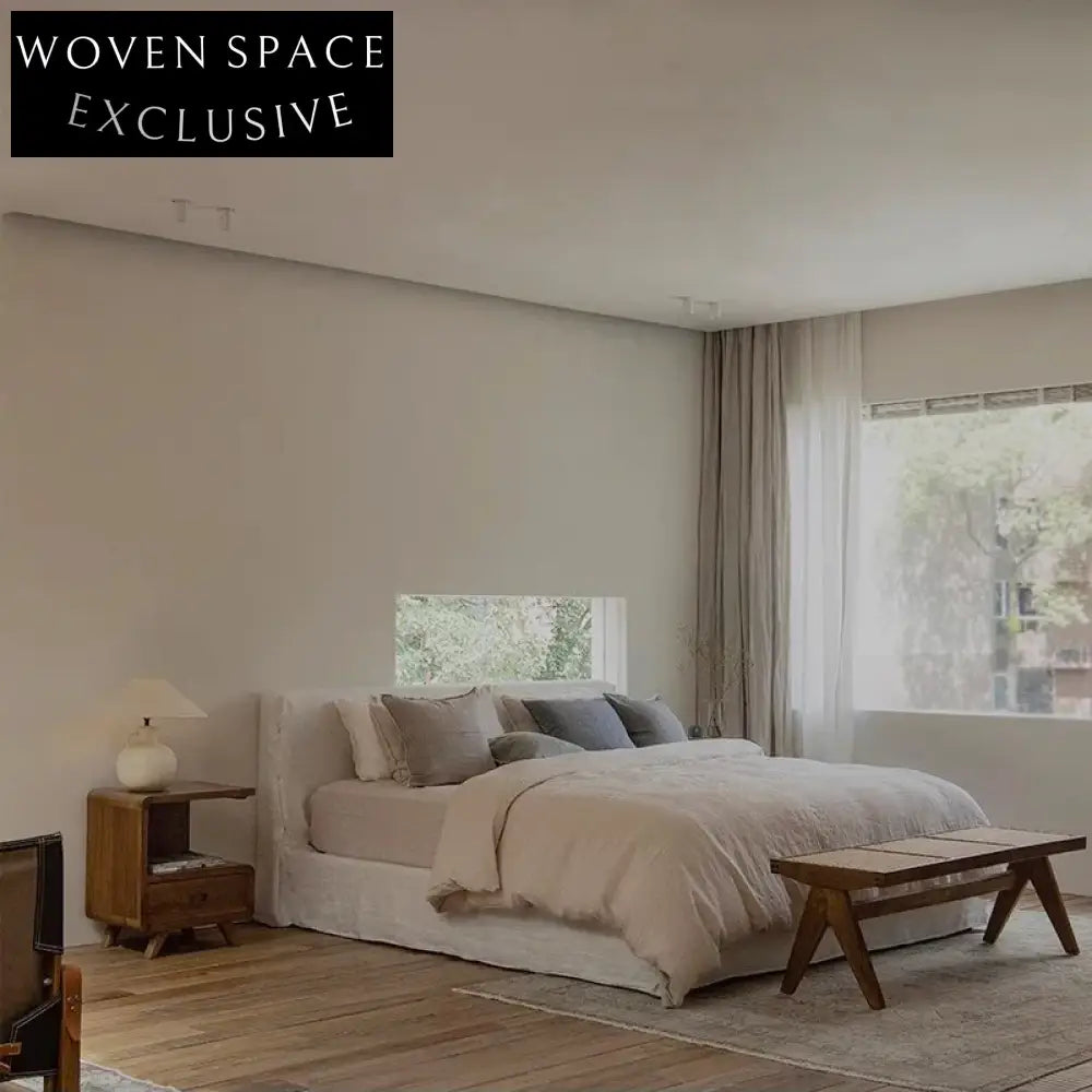 Luxury Minimalist Soft Upholstered Bed Frame for Hotel Home Bedroom