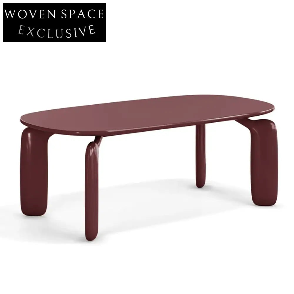 Luxury Minimalist Solid Wood Oval Dining Room Table for Modern Homes