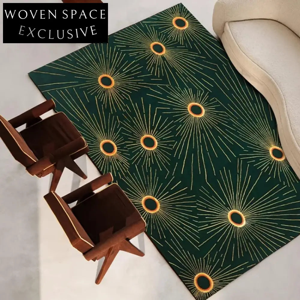 Luxury Modern Abstract Polyester Fiber Area Rug for Living Room Decor