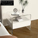 Luxury Modern Acrylic Wood Nightstand with Transparent Drawer for Bedroom