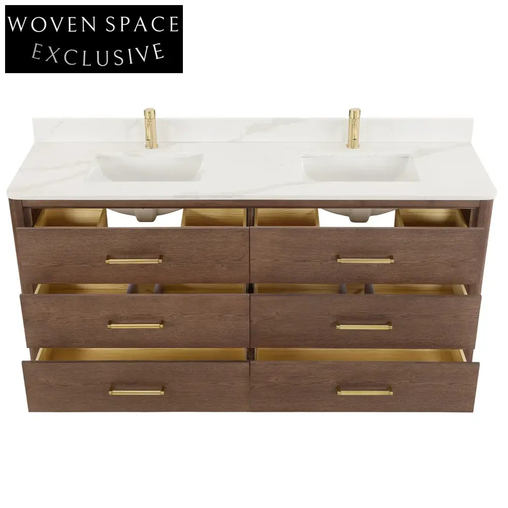 Luxury Modern American Style Double Sink Bathroom Vanity