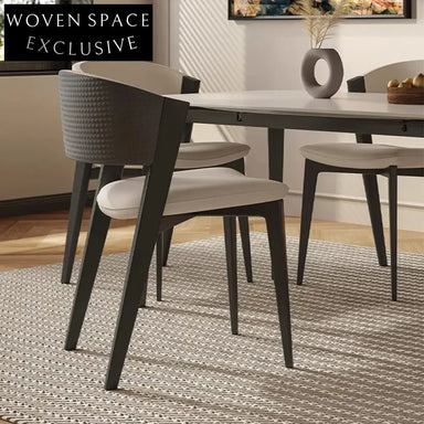 Luxury Modern Ash Wood PU Leather Dining Chair for Restaurant Cafe