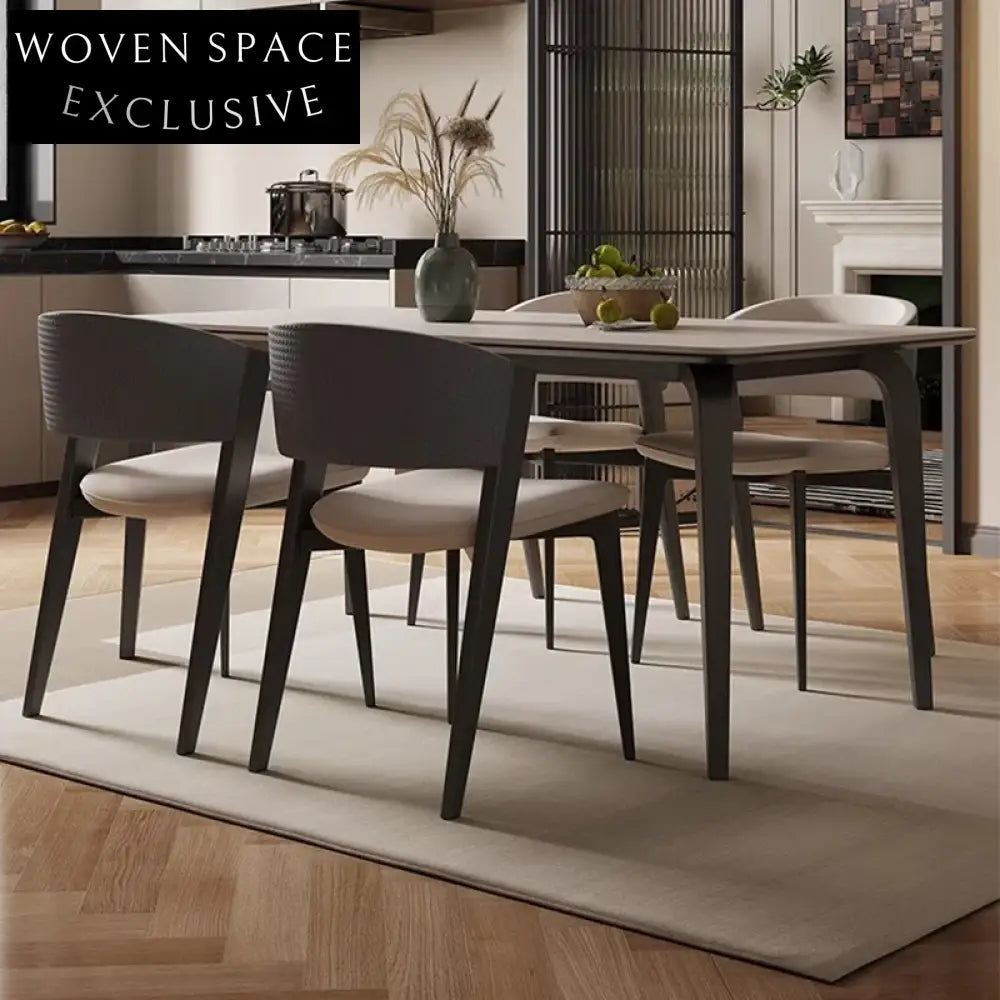 Luxury Modern Ash Wood PU Leather Dining Chair for Restaurant Cafe