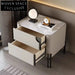 Luxury Modern Black Metal 1-Drawer Storage Nightstand for Bedroom & Hotel