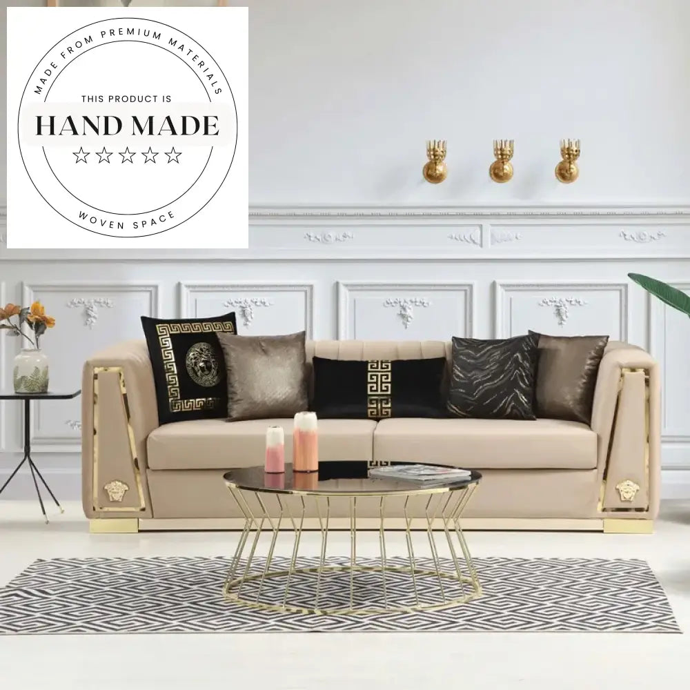 Luxury Modern Black Velvet 3-Seat Convertible Sectional Sofa