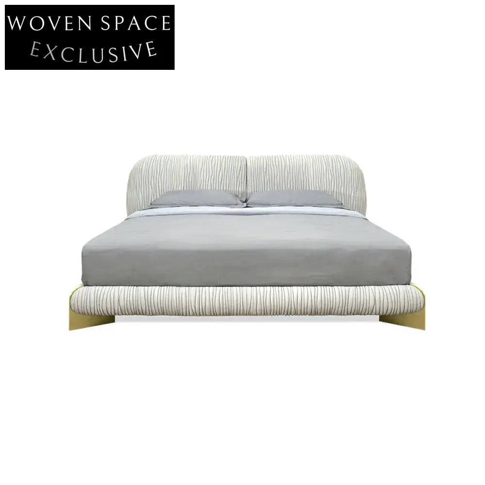 Luxury Modern Boucle Upholstered California King Platform Tatami Bed Frame