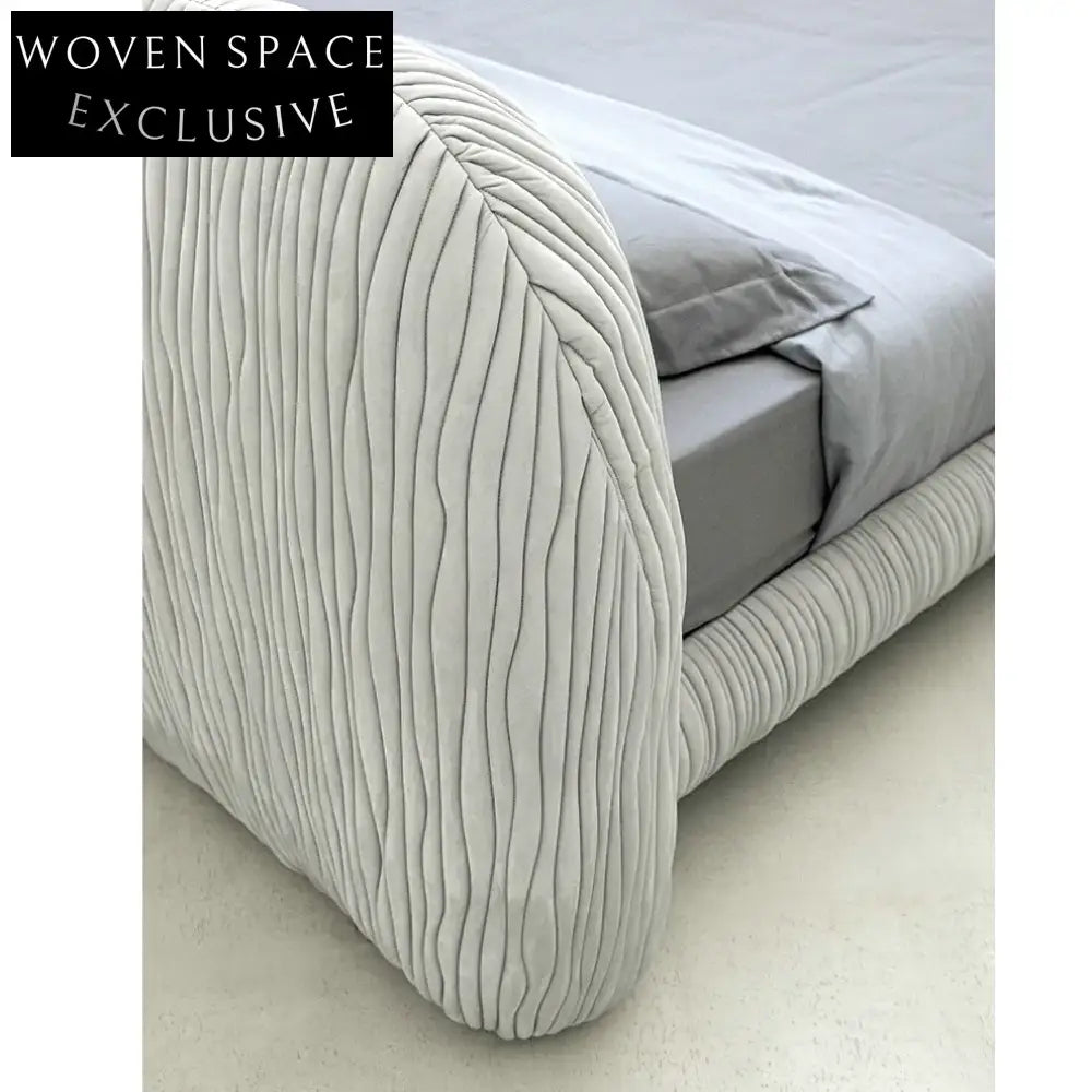 Luxury Modern Boucle Upholstered California King Platform Tatami Bed Frame