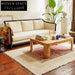 Luxury Modern Burl Wood Square Solid Coffee Table for Living Room