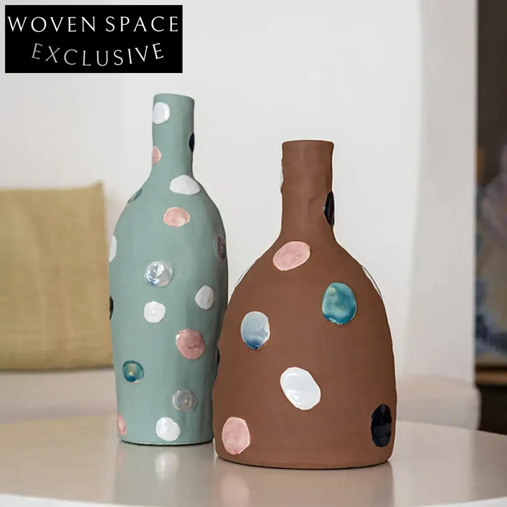 Luxury Modern Ceramic Flower Vase Set - Hand-Made Artistic Porcelain Table Decor