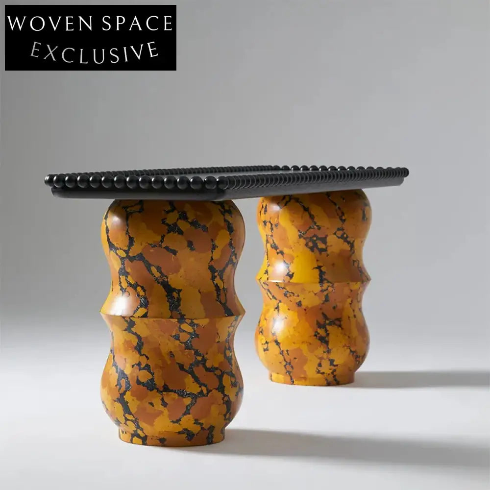 Luxury Modern Console Table, Solid Wood Fiberglass Entryway Hallway Accent Furniture