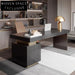 Luxury Modern Executive Computer Desk with Three Storage Drawers for Home Study Desk