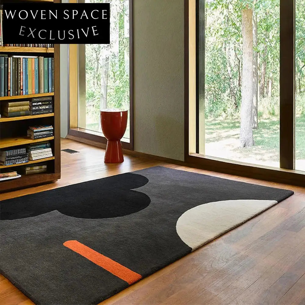 Luxury Modern French Style Wool Area Rug - Custom Colorful Designer Carpet
