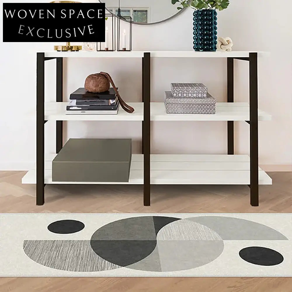 Luxury Modern Geometric Polyester Area Rug for Living Room, Bedroom, and Sofa Spaces