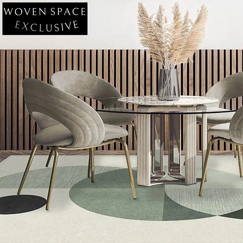 Luxury Modern Geometric Polyester Area Rug for Living Room, Bedroom, and Sofa Spaces