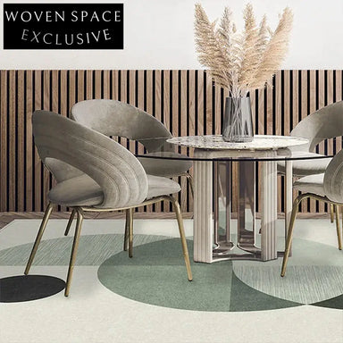 Luxury Modern Geometric Polyester Area Rug for Living Room, Bedroom, and Sofa Spaces