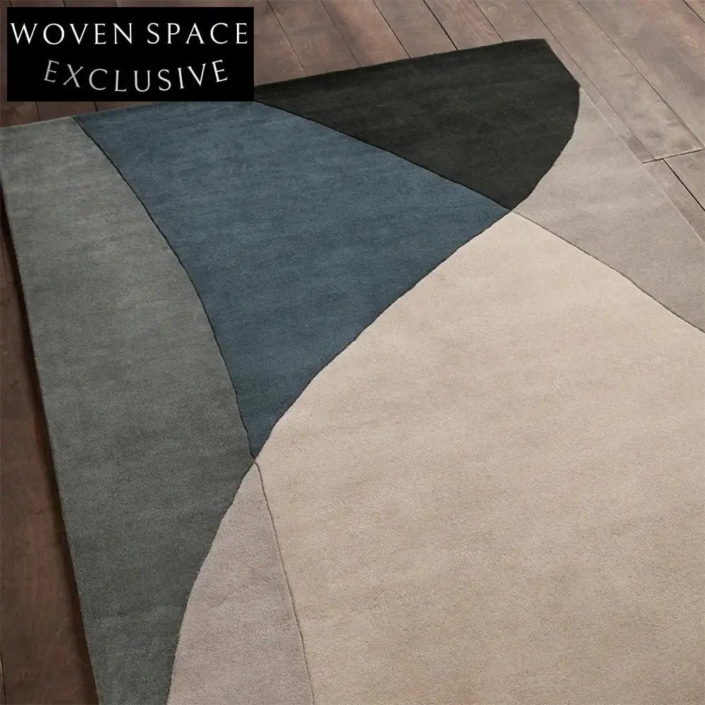 Luxury Modern Geometric Polyester Area Rug for Living Room Coffee Table Mat