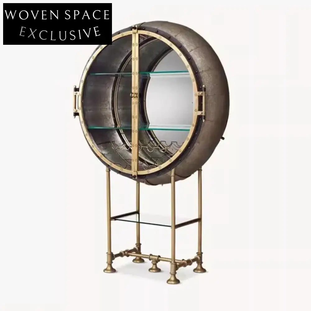 Luxury Modern Glass Display Corner Bar Cabinet for Living Room Storage