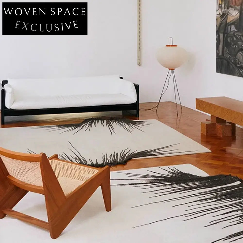 Luxury Modern Hand Tufted Abstract Area Rug for Living Room Bedroom Decor