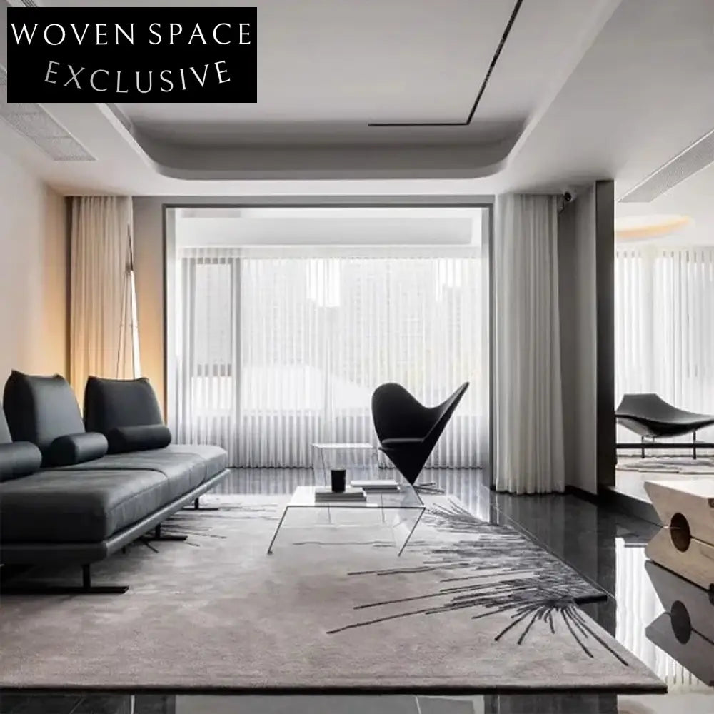 Luxury Modern Hand Tufted Abstract Area Rug for Living Room Bedroom Decor