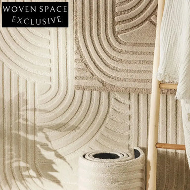 Luxury Modern Hand-Tufted Striped Polyester Area Rug for Living Room Bedroom