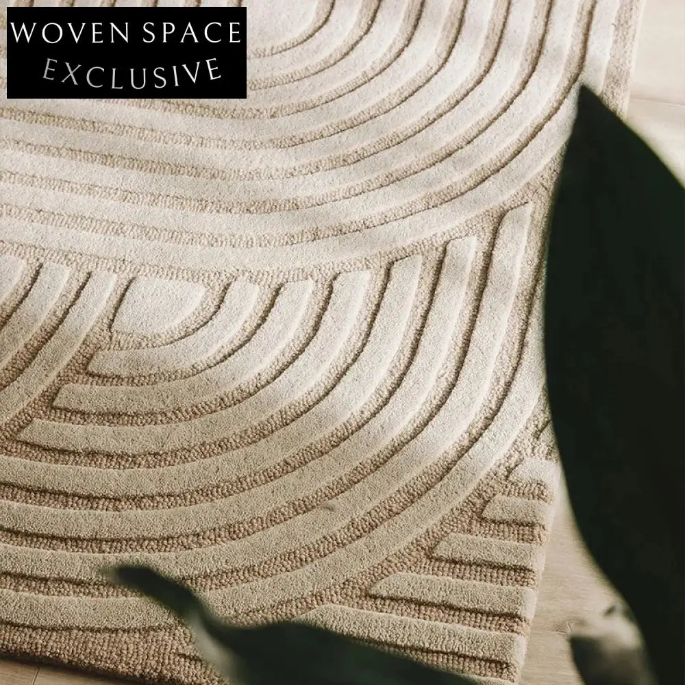 Luxury Modern Hand-Tufted Striped Polyester Area Rug for Living Room Bedroom