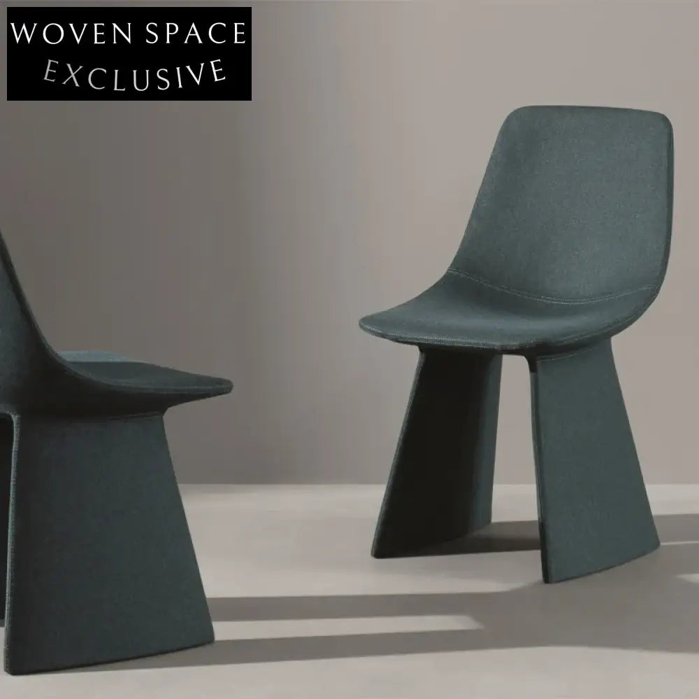 Luxury Modern High Back Blue Velvet Upholstered Metal Frame Dining Chair