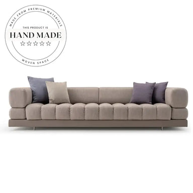 Luxury Modern Italian Flax Fabric Sectional Seater Lounge Sofa