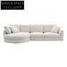Luxury Modern L-Shape Sectional Sofa with Plush Linen Fabric Cushions