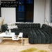 Luxury Modern L-Shaped Velvet Sectional Sofa Set for Contemporary Living Rooms