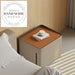 Luxury Modern Leather 2-Drawer Storage Bedroom Bedside Table