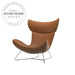 Luxury Modern Leather Recliner Armchair with Metal Base and Optional Ottoman