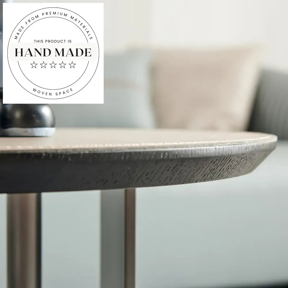 Luxury Modern Leather Top Stainless Steel Sofa Bedside End Table