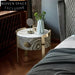 Luxury Modern Marble Nightstand with Drawer - Elegant Bedroom Bedside Table