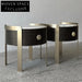 Luxury Modern Marble Nightstand with Drawer - Elegant Bedroom Bedside Table