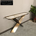 Luxury Modern Marble & Stainless Steel Entryway Hallway Console Table