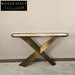Luxury Modern Marble & Stainless Steel Entryway Hallway Console Table