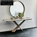 Luxury Modern Marble & Stainless Steel Entryway Hallway Console Table