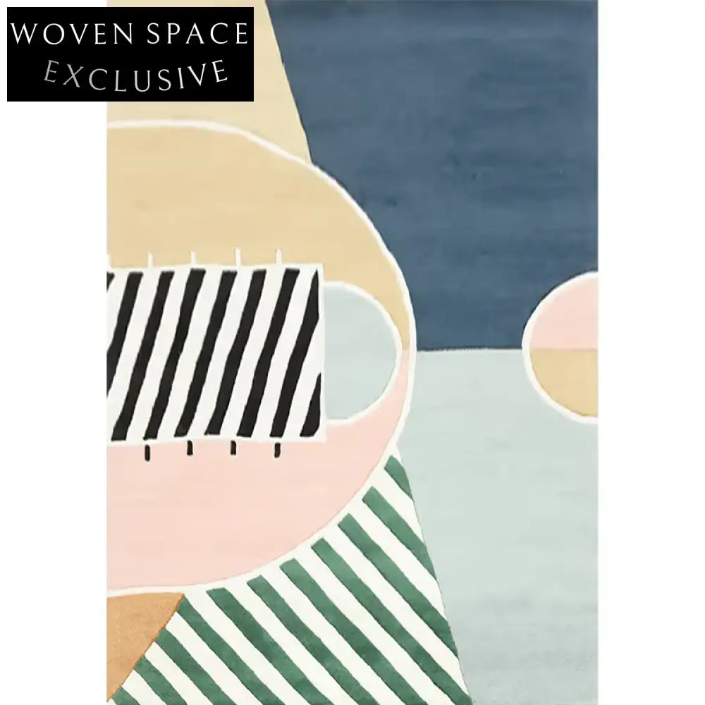 Luxury Modern Minimalist Polyester Area Rug - High-End Bedroom Home Decor Carpet