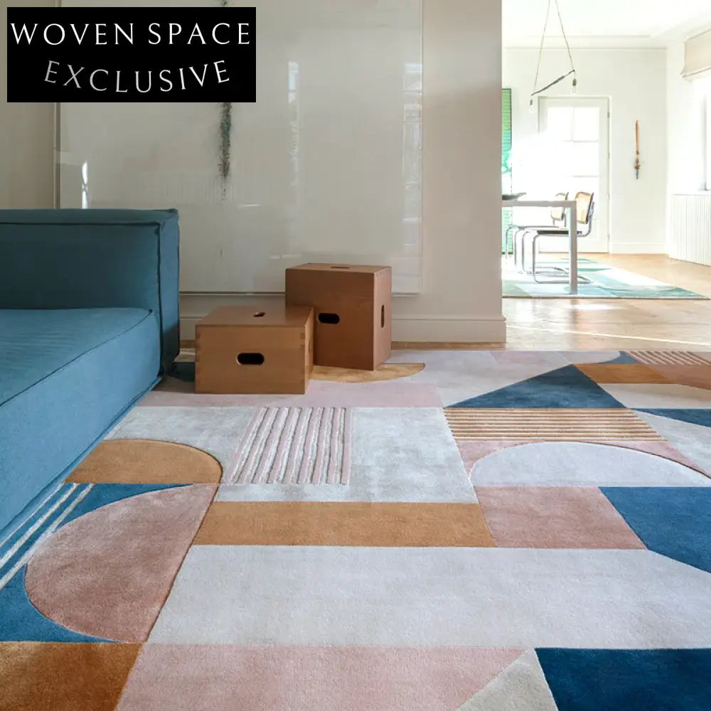 Luxury Modern Minimalist Polyester Area Rug - High-End Bedroom Home Decor Carpet