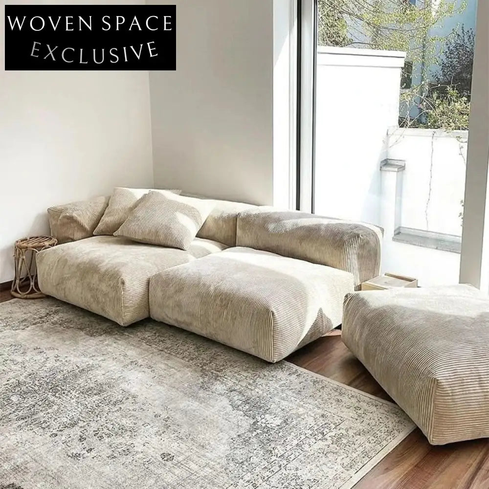 Luxury Modern Modular Sectional Sofa Couch with Ottoman for Living Room