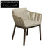 Luxury Modern Outdoor Dining Chair with Braided Rope and Teak Wood Legs