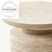Luxury Modern Oval Travertine Stone Living Room Side Table