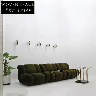 Luxury Modern Plush Boucle Fabric Modular Sectional Living Room Sofa