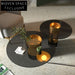 Luxury Modern Round Coffee Table with Glass Top & Stainless Steel Base