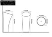 Luxury Modern Round Freestanding Ceramic Pedestal Sink with Elegant Gold Accents