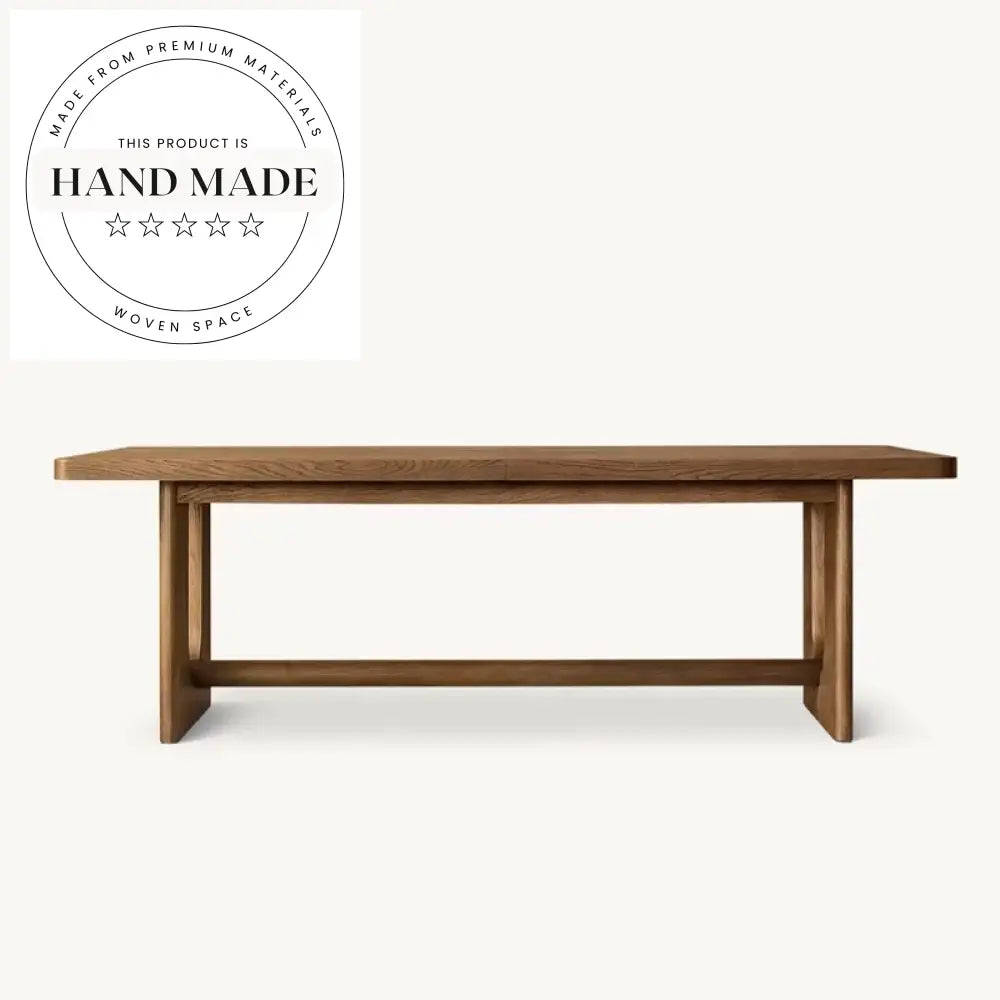 Luxury Modern Solid Oak Wood Rectangular 6 Seater Dining Table