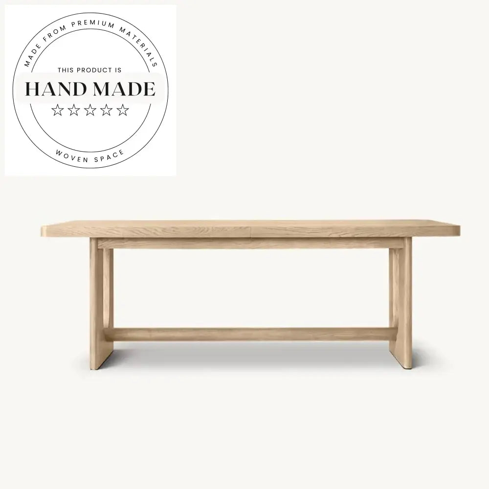 Luxury Modern Solid Oak Wood Rectangular 6 Seater Dining Table