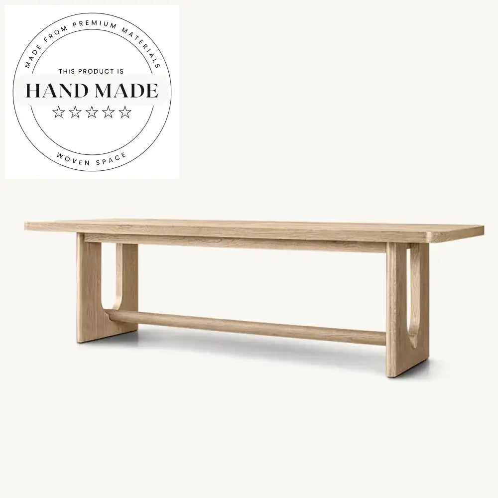 Luxury Modern Solid Oak Wood Rectangular 6 Seater Dining Table