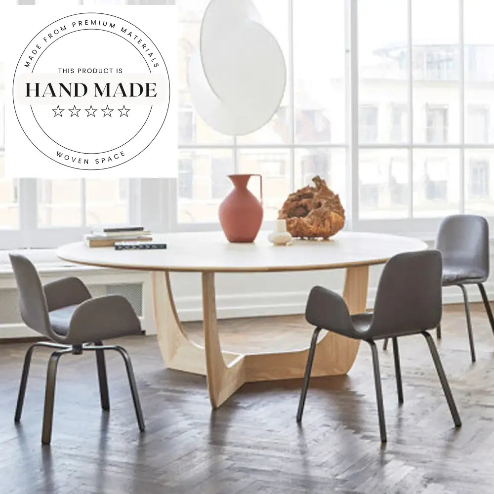 Luxury Modern Solid Wood and Glass Top Six Seater Dining Table